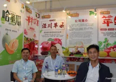 Mr Fu Shaosheng is leading the team at the booth. Jing Chuan Long Yuan Hong (Fu Yuan Hong) Fruits Trading Co., Ltd's main products including apples and melons.